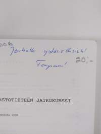 Tilastotieteen jatkokurssi : luentomoniste 1990 (tekijän omiste)