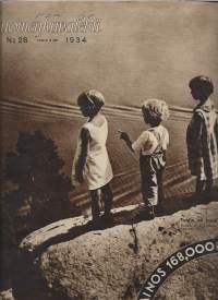 Suomen Kuvalehti 1934  nr 28 / kolmannen valtakunnan tiet, Lapin kylät, Japanitar, Ida Aalbergin Pajarinmäki, puu on kultaa