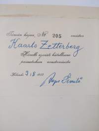Liikemies huvittelee (signeerattu, tekijän omiste)
