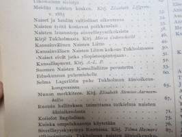 Koti ja yhteiskunta 1910-11 vuosikerrat, yhteissidos - naisten yhteiskunnallisen aseman kohotaminen, koti- ja ulkomaisia näkulmia, kotitalous- ja kasvitarhaneuvoja