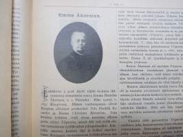 Koti ja yhteiskunta 1910-11 vuosikerrat, yhteissidos - naisten yhteiskunnallisen aseman kohotaminen, koti- ja ulkomaisia näkulmia, kotitalous- ja kasvitarhaneuvoja