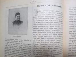 Koti ja yhteiskunta 1910-11 vuosikerrat, yhteissidos - naisten yhteiskunnallisen aseman kohotaminen, koti- ja ulkomaisia näkulmia, kotitalous- ja kasvitarhaneuvoja