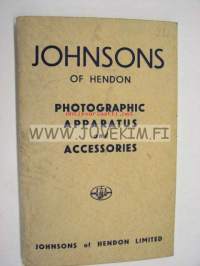 Johnsons of Hendon Photographic apparatus and accessories -valokuvaustarvikeluettelo