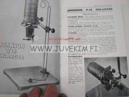 Johnsons of Hendon Photographic apparatus and accessories -valokuvaustarvikeluettelo