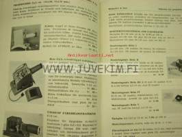 Molander &amp; Son Foto-Kino-Projektion Fotokatalog nr 109 juli 1949 -valokuvaustarvikeluettelo