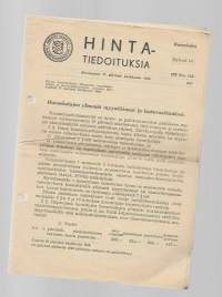 Kansanhuoltoministeriö / Hintatiedotuksia 1946 huonekalut