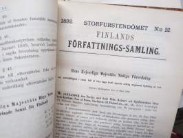 Suomen Asetuskokoelma 1892 - Finlands Författnings-Samling - Сборникъ Постановлений Финлансково