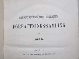 Suomen Asetuskokoelma 1899 - Finlands Författnings-Samling - Сборникъ Постановлений Финлансково