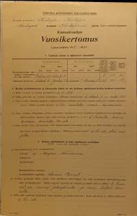 Kansakoulun vuosikertomus lukuvuodelta 1919-20, 1920-21,1921-22