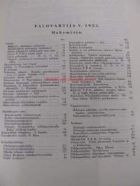 Palovartija, sidottu vuosikerta 1925