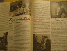 Kotiliesi 1948 nr 8, sis. Kerttu Silo-tyttö paperinukkesarja 2, kun  lapsi pelkää &quot;joutavia&quot;, kesäpukujen neliapila, kevätsiivousmuistio, kesäpukujen