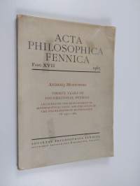 Thirty years of foundational studies : lectures on the development of mathematical logic and the study of the foundations of mathematics in 1930-1964