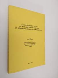 An Experimental Study of the Auditory Perception of Isolated Bi-syllable Finnish Words