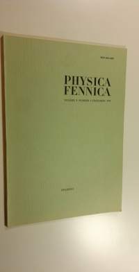 Physica Fennica : a journal of physics nro 9/1974