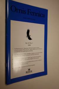 Ornis Fennica , Journal of BirdLife Finland vol. 83, n:o 1/2006 (ERINOMAINEN)