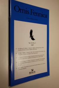 Ornis Fennica , Journal of BirdLife Finland vol. 82, n:o 2/2005 (ERINOMAINEN)