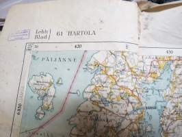 Hartola 61 - Suomen taloudellinen kartta 1940