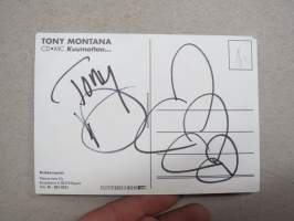 Tony Montana, nimikirjoitus -ihailijakuva / ihailijakortti / fanikortti