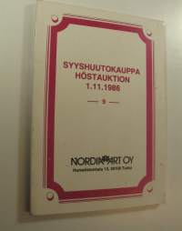 Syyshuutokauppa = Höstauktion 1.11. 1986