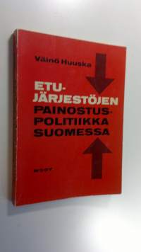 Etujärjestöjen painostuspolitiikka Suomessa : Tutkimus Maataloustuottajain keskusliiton, Suomen ammattiyhdistysten keskusliiton, Suomen työnantajain keskusliiton,...