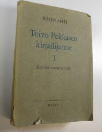 Toivo Pekkasen kirjailijantie 1, Kehitys vuoteen 1941