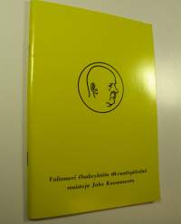 Valtameri osakeyhtiön 60-vuotispäivänä muistoja Juho Kuosmasesta