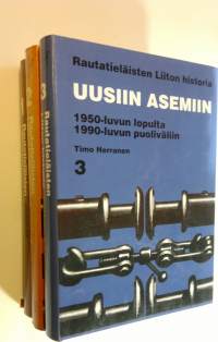 Rautatieläisten liiton historia 1-3 ;  Vaikeat vuosikymmenet : kehitys vuoteen 1930 ; Kasvun aika : vuodet 1930-1971 ; Uusiin asemiin : 1950-1990