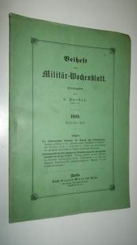 Beiheft zum Militär-Wochenblatt 1899