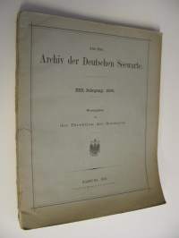 Aus dem Archiv der Deutschen Seewarte XIII. Jahrgang: 1890 - Herausgegeben von der Direktion der Seewarte