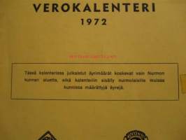 Nurmon verokalenteri 1972