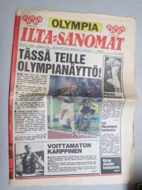 Ilta-Sanomat 1980 nr 171, 28.7.1980 - Moskova Olympia-numero, Kansikuvissa Kaarlo Maaninka &amp; Pertti Karppinen, runsas sisältö olympiakisojen edellisestä päivästä