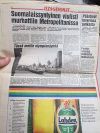 Ilta-Sanomat 1980 nr 171, 28.7.1980 - Moskova Olympia-numero, Kansikuvissa Kaarlo Maaninka &amp; Pertti Karppinen, runsas sisältö olympiakisojen edellisestä päivästä