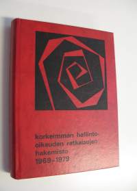 Korkeimman hallinto-oikeuden ratkaisujen hakemisto 1969-1979 (ERINOMAINEN)