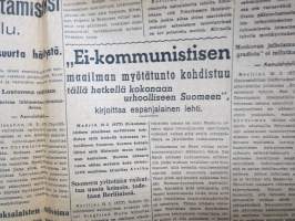 Aamulehti 19.2.1944, Narvan murto, 13 bolshvikkien lentokonetta ammuttu alas Helsingissä uhrit lueteltu nimineen, Saksalaiset moteissa, Sonja Henie, ym.