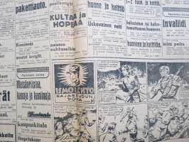 Aamulehti 19.2.1944, Narvan murto, 13 bolshvikkien lentokonetta ammuttu alas Helsingissä uhrit lueteltu nimineen, Saksalaiset moteissa, Sonja Henie, ym.