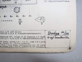 Kytkinkaavakokoelma - Ammattikasvatushallitus koulutusmoniste noin v. 1945 -amerikkalaisvalmisteisten autojen sähkölaiteopetuskaavoja noin vuoteen 1942 asti