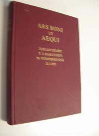 Ars boni et aequi : juhlajulkaisu Y. J. Hakulisen 70-vuotispäivänä 21.1.1972