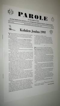 Parole 4/95 : Jääkäripataljoona 27:n perinneyhdistyksen jäsenlehti (UUSI)