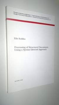 Processing of structured documents using a syntax-directed approach