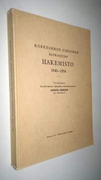 Korkeimman oikeuden ratkaisujen hakemisto 1940-1954