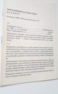 Sosiaalidemokraattisen piirin säännöt 1975