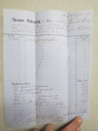 Spesenräkning å presspapper - Littois Fabriks Bolag, Ångaren &quot;Wiborg&quot;, 26.8.1870 - Littoinen Oy:lle tuodun tavaraerän (painopaperia) kuljetuslasku