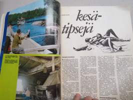 Moottori 1976 nr 5, Kansikuva MZ TS 250 sivuvaunu, Kesävihjeitä, Austin Allegro 1974, Lada Combi, Musta-Maijasta matkailuautoksi, ym.