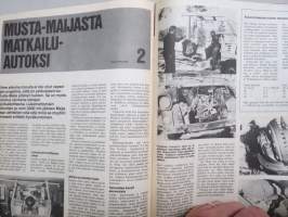 Moottori 1976 nr 5, Kansikuva MZ TS 250 sivuvaunu, Kesävihjeitä, Austin Allegro 1974, Lada Combi, Musta-Maijasta matkailuautoksi, ym.