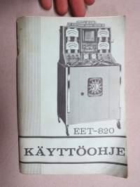 Sun 820 Electronic Engine Tester EET-820 -käyttöohjekirja, suomenkielinen