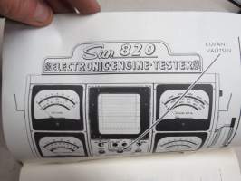 Sun 820 Electronic Engine Tester EET-820 -käyttöohjekirja, suomenkielinen