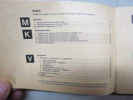 Volkswagen Service 1972, Tarkkaan ottaen - Teknisiä tietoja VW-korjaamoille - &quot;Kirjanen on tarkoitettu VW-asentajan taskuun eikä pöytälaatikkoon&quot;