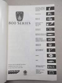 Rover 800 Series Repair Manual -alkuperäinen korjaamokäsikirja