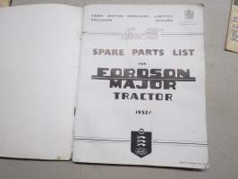 Fordson EnFo Spare Parts List for Fordson Major Tractor 1952/-, traktori, alkuperäinen varaosaluettelo