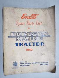 Fordson EnFo Spare Parts List for Fordson Major Tractor 1952/-, traktori, alkuperäinen varaosaluettelo